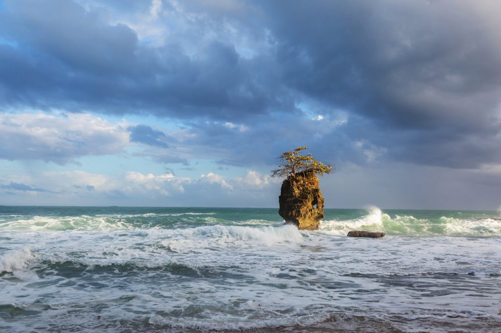 Beautiful tropical Pacific Ocean coast in Costa Rica